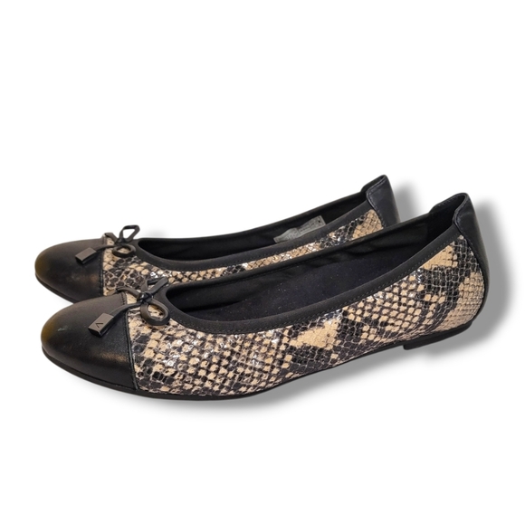 Vionic Shoes - Vionic Minna Ballet Flats Women's Size 9 Snake Embossed Comfort Bow